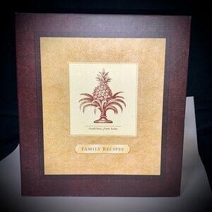 Vintage Hallmark “Family Recipes” DIY Cookbook Binder Organizer